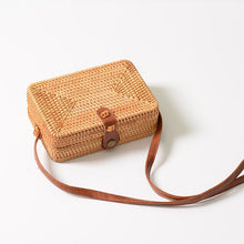 Load image into Gallery viewer, Small Beach Women  Bag  Box Rattan