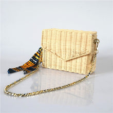 Load image into Gallery viewer, Straw Beach   Luxury Designer Woven Lady Flap Handbag